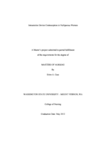 Intrauterine Device Contraception in Nulliparous Women