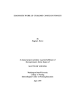 Diagnostic Work-Up of Breast Cancer in Females