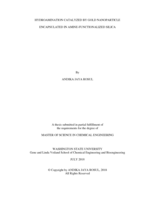 Hydroamination catalyzed by gold nanoparticle encapsulated in amine-functionalized silica