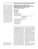Standard and routine metabolic rates of juvenile sandbar sharks (Carcharhinus plumbeus), including the effects of body mass and acute temperature change
