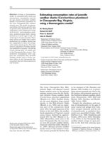 Estimating consumption rates of juvenile sandbar sharks (Carcharhinus plumbeus) in Chesapeake Bay, Virginia, using a bioenergetics model