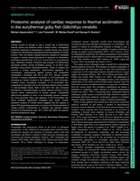 Proteomic analysis of cardiac response to thermal acclimation in the eurythermal goby fish Gillichthys mirabilis
