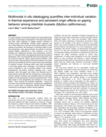 Multimodal in situ datalogging quantifies inter-individual variation in thermal experience and persistent origin effects on gaping behavior among intertidal mussels (Mytilus californianus)