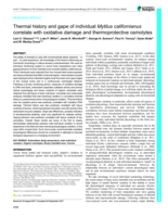Thermal history and gape of individual Mytilus californianus correlate with oxidative damage and thermoprotective osmolytes