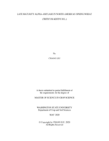 Late maturity alpha-amylase in North American spring wheat (Triticum aestivum L.)
