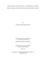 COOLING RATES OF SPATTER DEPOSITS: A TWO-DIMENSIONAL THERMAL DIFFUSION MODEL AND ITS IMPLICATIONS FOR SPATTER PILE STABILITY