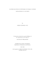CLUSTER SOLUTIONS IN NETWORKS OF WEAKLY COUPLED OSCILLATORS ON A 2D TORUS