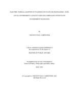 ELECTRIC VEHICLE ADOPTION IN WASHINGTON STATE MUNICIPALITIES:  DOES  LOCAL GOVERNMENT CAPACITY EXPLAIN COMPLIANCE WITH STATE  GOVERNMENT MANDATES