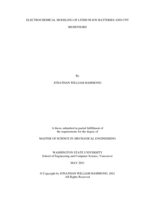 ELECTROCHEMICAL MODELING OF LITHIUM-ION BATTERIES AND CNT  BIOSENSORS
