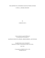 THE ADOPTION OF AUTONOMOUS MANUFACTURING SYSTEMS IN THE U.S. APPAREL INDUSTRY