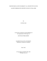 EMOTION REGULATION FLEXIBILITY AS A PROTECTIVE FACTOR AGAINST IMMIGRATION-SPECIFIC SOCIOCULTURAL RISK