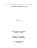 FROM MATERIALS TO ELECTRODES: DESIGN PRINCIPLES OF SULFUR CATHODES FOR HIGH-ENERGY LITHIUM-SULFUR BATTERIES