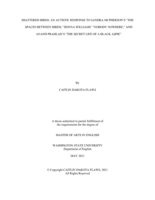 SHATTERED BIRDS: AN AUTISTIC RESPONSE TO SANDRA MCPHERSON S  THE SPACES BETWEEN BIRDS,  DONNA WILLIAMS   NOBODY NOWHERE,  AND ANAND PRAHLAD S  THE SECRET LIFE OF A BLACK ASPIE