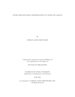 Entry-wise Recursive Determination of Template Arrays