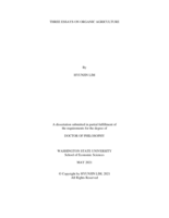 THREE ESSAYS ON ORGANIC AGRICULTURE