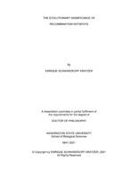 THE EVOLUTIONARY SIGNIFICANCE OF  RECOMBINATION HOTSPOTS