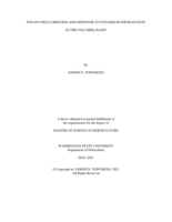 POTATO FIELD GREENING AND RESPONSE TO POTASSIUM FERTILIZATION  IN THE COLUMBIA BASIN