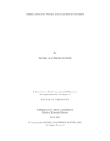 Three Essays in Water and Climate Economics