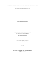 WHEAT GENOTYPE-SPECIFIC RECRUITMENT OF RHIZOSPHERE MICROBIOMES THAT ARE SUPPRESSIVE TO RHIZOCTONIA ROOT ROT