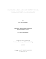 EXPLORING THE IMPACTS OF ACADEMIC SUPPORT INTERVENTIONS FOR UNDERGRADUATE STUDENTS ON ACADEMIC PROBATION