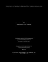 Three Essays on the Impacts of Recreational Marijuana Legalization