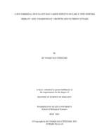 A mycorrhizal inoculant has varied effects on early Vitis vinifera 'Merlot' and 'Chardonnay' growth and nutrient uptake