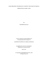 USING PRECISION TECHNOLOGY TO DETECT THE ONSET OF DIGITAL DERMATITIS IN DAIRY COWS