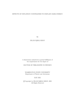 Effects of Inflation Constrained to Explain Dark Energy