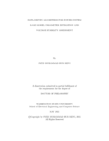 DATA-DRIVEN ALGORITHMS FOR POWER SYSTEM LOAD MODELPARAMETER ESTIMATION AND VOLTAGE STABILITY ASSESSMENT