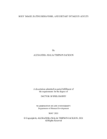 Body Image, Eating Behavior, and Dietary Intake in Adults