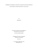 OPTIMIZING WATERMELON GRAFTING TO ENHANCE GRAFTING EFFICIENCY AND ITS IMPACT ON FRUIT MATURITY AND QUALITY