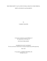 HIGH-THROUGHPUT CALCULATION OF SMALL MOLECULE NMR CHEMICAL SHIFTS AND MOLECULAR FRAGMENTS