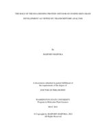 The role of the RNA binding protein OsTudor-SN during rice grain development as viewed by transcriptome analysis
