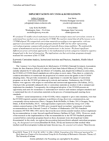 Implementations of CCSSM-Aligned Lessons