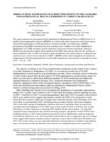 Middle School Mathematics Teachers' Perceptions of the Standards for Mathematical Practice Embedded in Curricular Resources