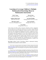 Learning to Leverage Children's Multiple Mathematical Knowledge Bases in Mathematics Instruction