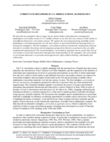 Curriculum Metaphors in U.S. Middle School Mathematics