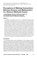 Perceptions of making connections between science and mathematics in a science methods course