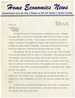 Home Economics News Service, volume 13, number 17: Pressing is Important in Tailoring, Beat High Food Costs, Build Your Home to Fit Your Land