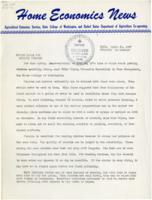 Home Economics News Service, volume 13, number 27: Spring Calls for Shining Windows, Dry Cleaning Spells Danger in the Home, Low-acid Foods are Best Canned Under Pressure
