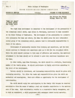 Home Economics News Service, volume 06, number 16: "Seen Not Heard" Is Wrong Advice For Young Child; Thick Egg Whites Best For Beating