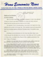 Home Economics News Service, volume 13, number 50: Queries on Food Shipments To Europe Answered; Silverfish and Fire Brats Whetting Winter Appetites