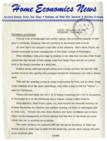 Home Economics News Service, volume 13, number 55: Christmas on a Budget, Homemade Toys for Santa's Satchel, Make Your Own White Chrismas Don't Depend on the Weather