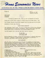 Home Economics News Service, volume 13, number 09: Serve Deluxe New Years Sandwiches, Spiced Drinks Make Holiday Snacks Simple, Proper Care of Used Fats Pays Dividends, Personal Taste Important in Curing Point