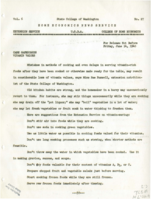 Home Economics News Service, volume 06, number 27: Care Safeguards Vitamin Values; Cod Liver Oil Stains Removable