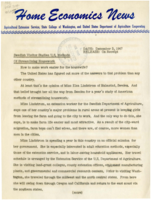 Home Economics News Service, volume 13, number 54: Swedish Visitor Studies U.S. Methods of Streamlining Housework, Dry Ice will Keep Home Freezer Cold in Power-off Emergencies, 2 4-H'ers Take to Air Easily