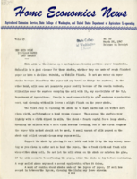 Home Economics News Service, volume 13, number 22: Use Skim Milk to Clean Paper Lamp Shades, Law to Cover Flammability of Textiles, Use Spaghetti for Variety in Lenten Menus