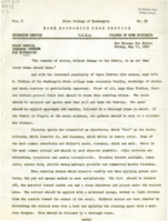 Home Economics News Service, volume 06, number 23: Stain Removal Presents Problem For Housewives; Moths Feast On Stored Woolens