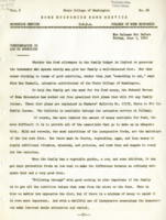 Home Economics News Service, volume 06, number 26: Consideration Is Aid to Nutrition; Flowers Demand Attention Even After Picking