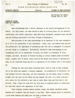 Home Economics News Service, volume 06, number 22: Passer-By Judges Home and Community; Home and School Share Problems of Today's Youth